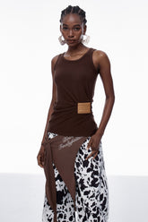 Caoileann Ruch Kolsuz Kahverengi Üst